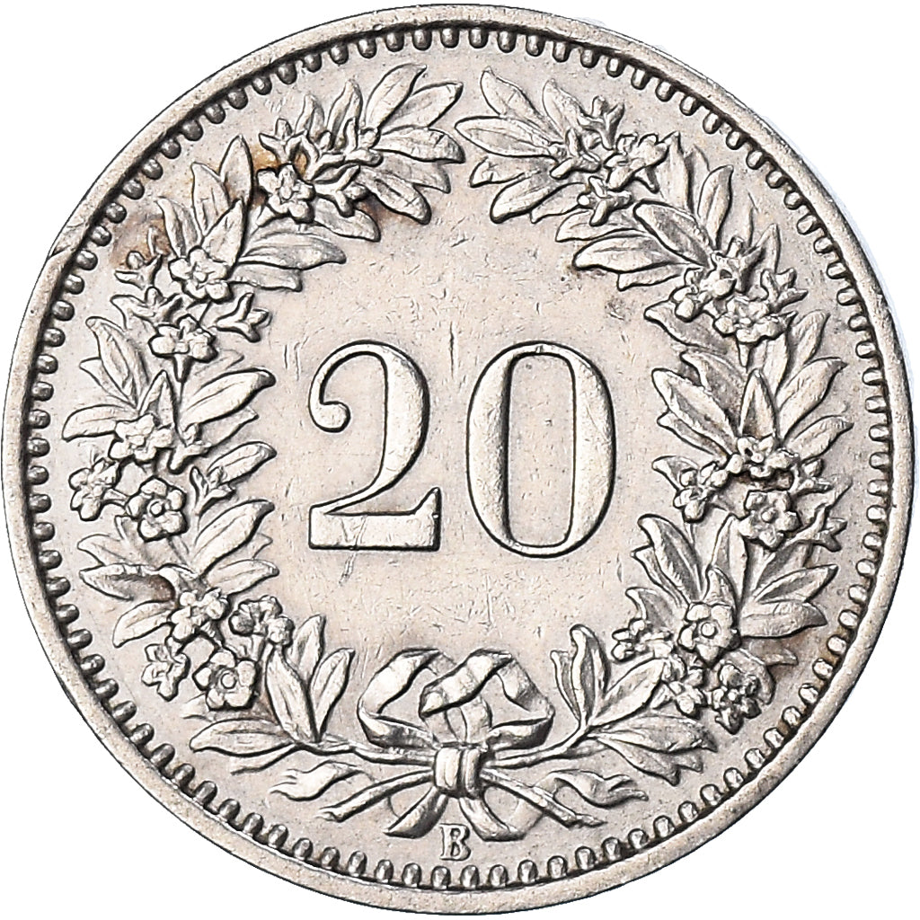 Monnaie, Suisse, 20 Rappen, 1958