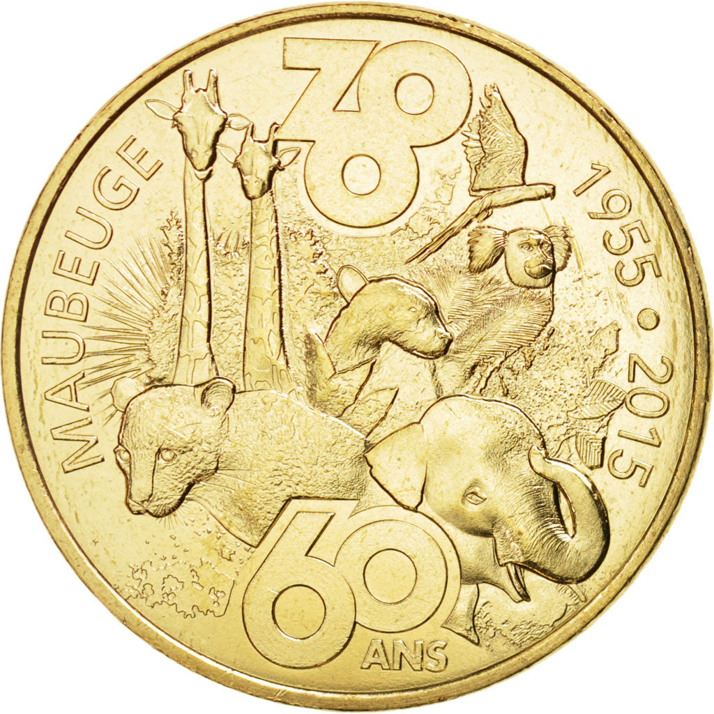 Francia, Token, Tourist Token, 59/ Parc Zoologique - Maubeuge, 2015, Monnaie de