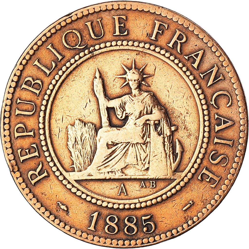Moneda, INDOCHINA FRANCESA, Cent, 1885