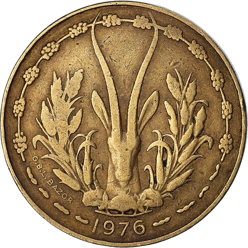 Moneda, Estados del África Occidental, 10 Francs, 1976
