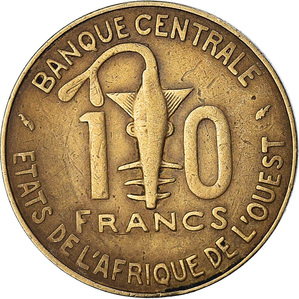 Moneda, Estados del África Occidental, 10 Francs, 1976