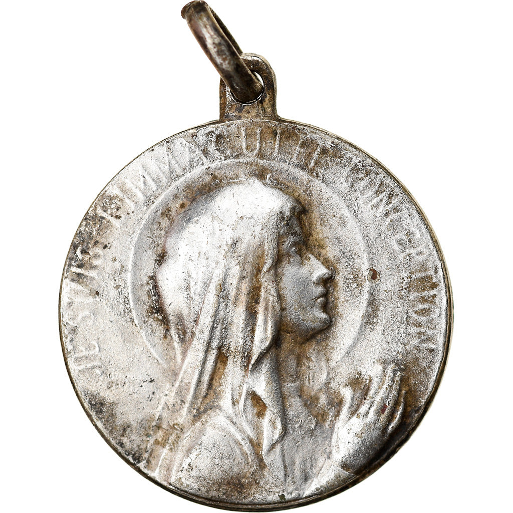 Francia, medaglia, Je Suis l'Immaculée Conception, Religions & beliefs, MB+