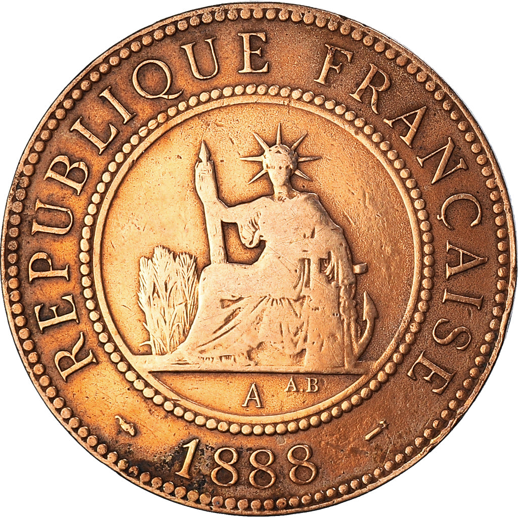 Moneta, FRANCUSKIE INDOCHINY, Cent, 1888