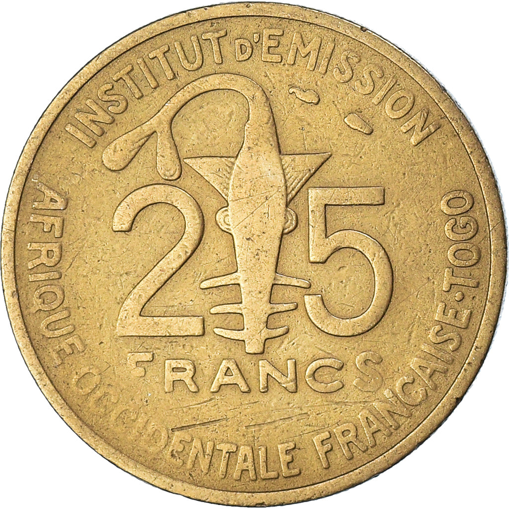 Coin, French West Africa, 25 Francs, 1957