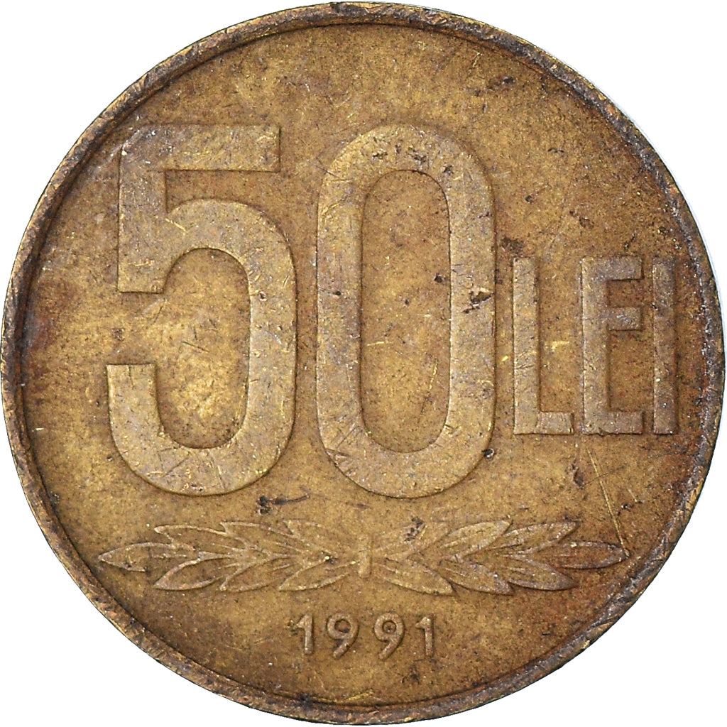 Moneta, Rumunia, 50 Lei, 1991