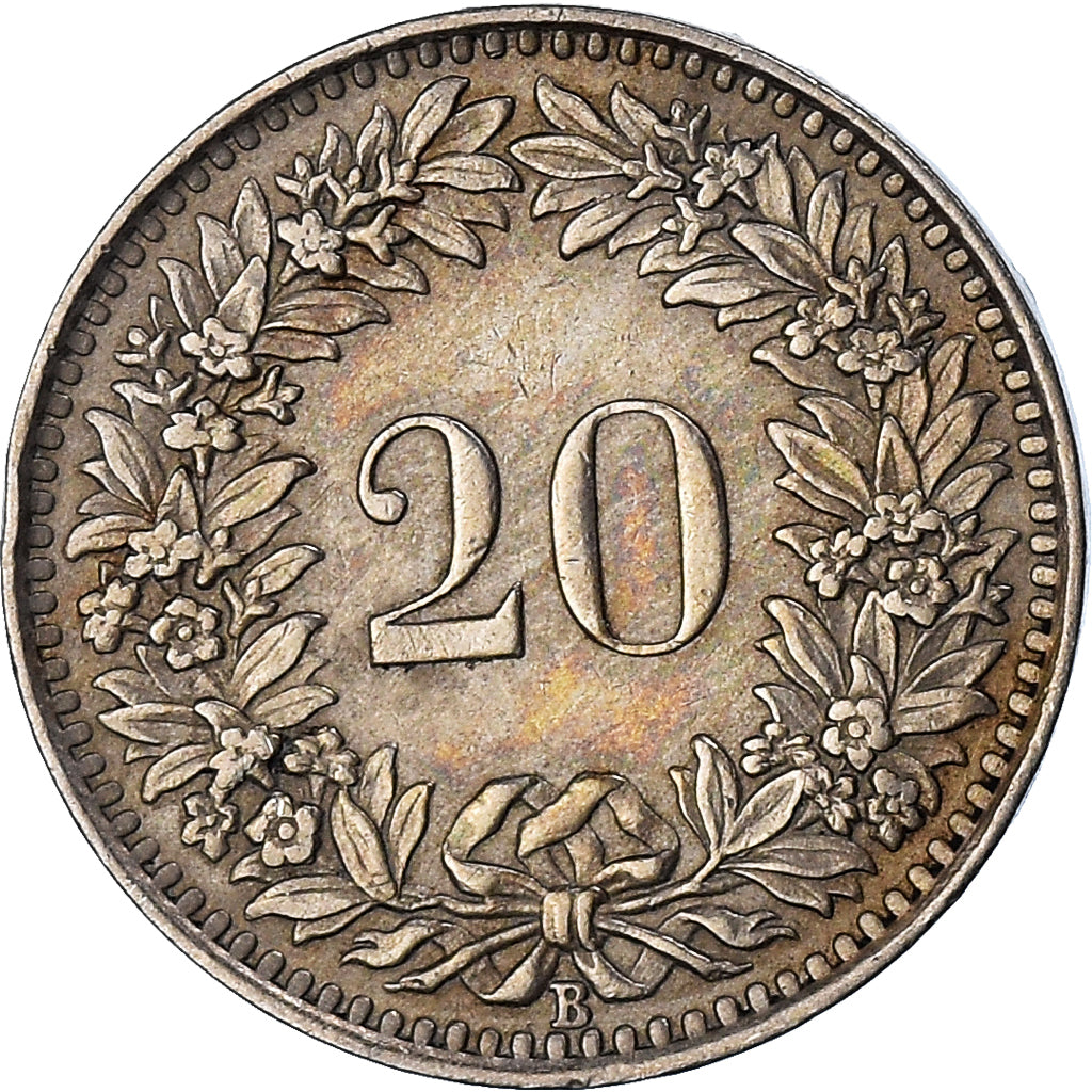 Münze, Schweiz, 20 Rappen, 1943