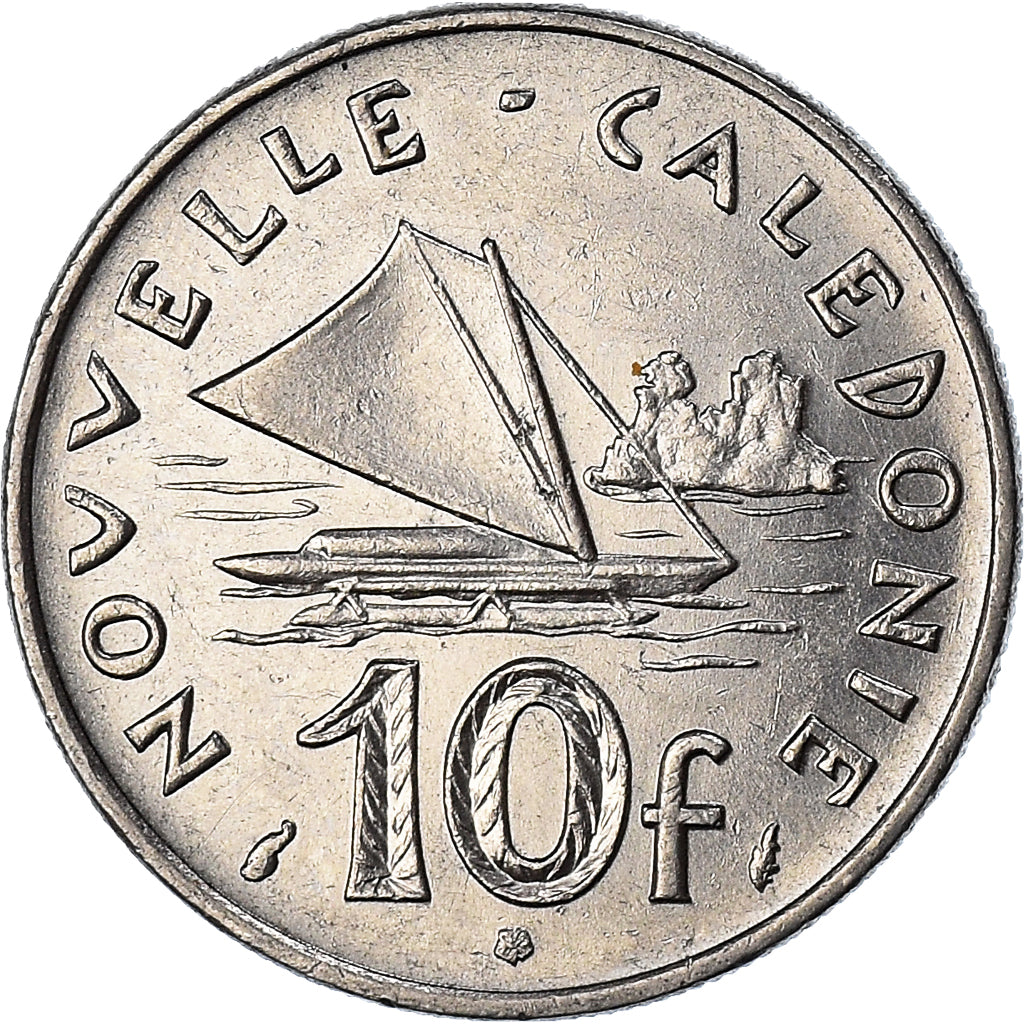 Coin, New Caledonia, 10 Francs, 1977