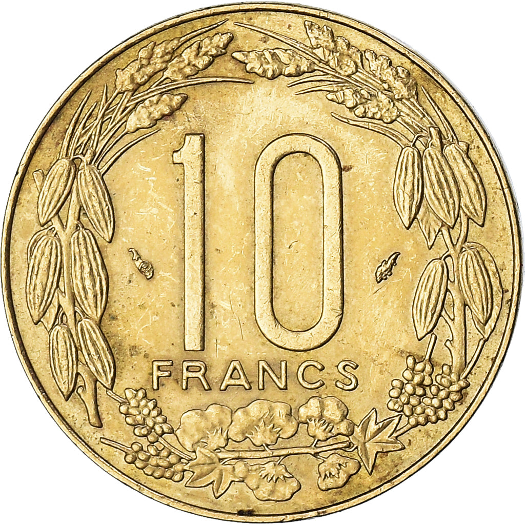 Munten, Staten van Centraal Afrika, 10 Francs, 1985