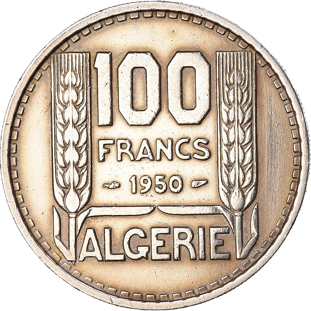 Moneda, Algeria, 100 Francs, 1950