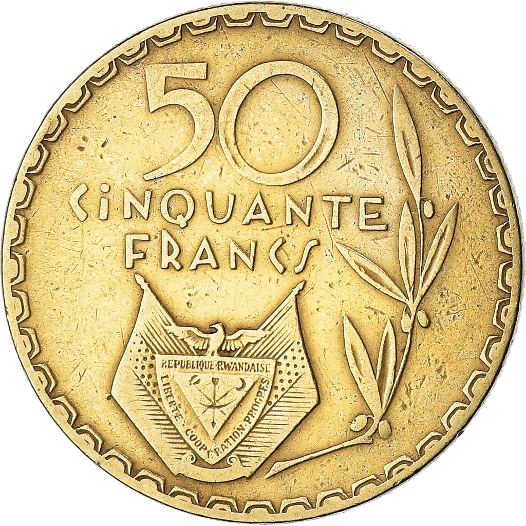 Coin, Rwanda, 50 Francs, 1977