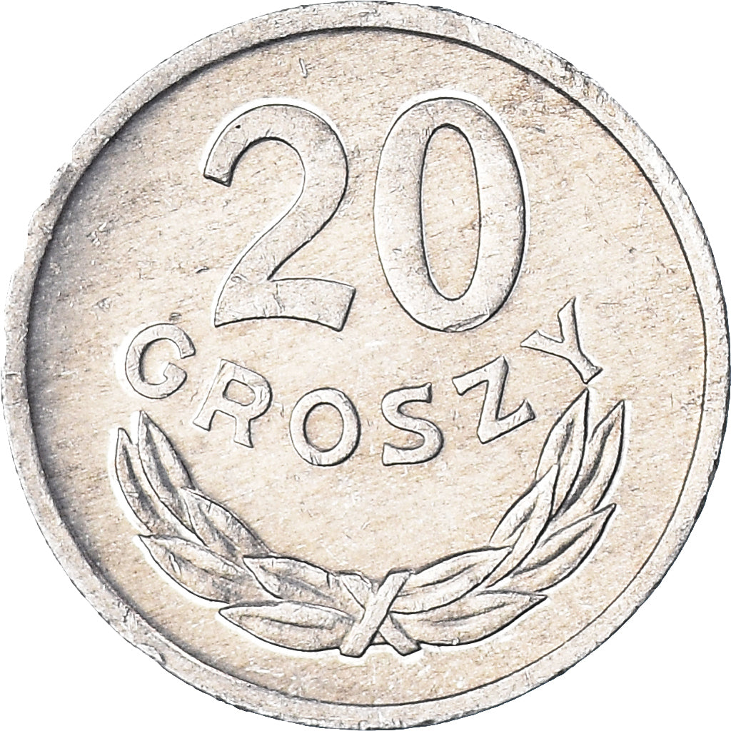 Münze, Polen, 20 Groszy, 1976