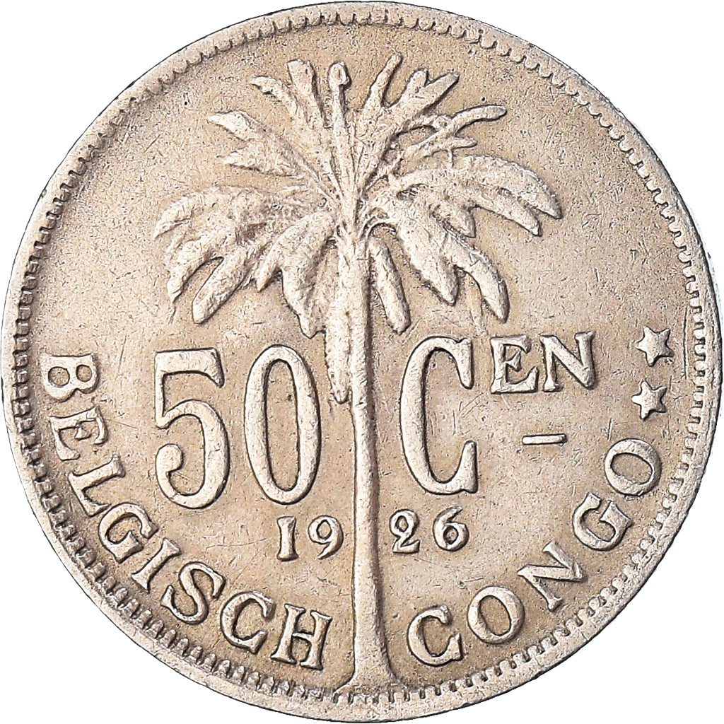 Monnaie, Congo belge, 50 Centimes, 1926