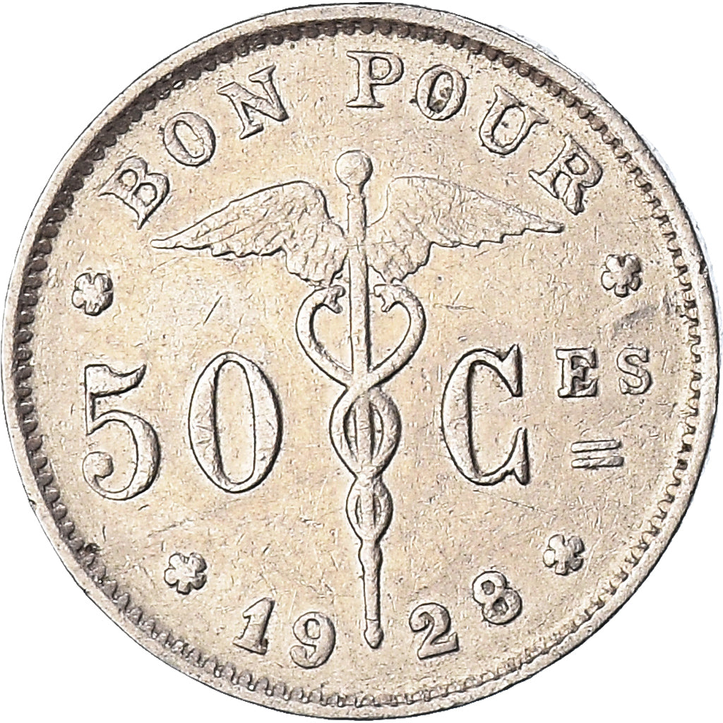 Monnaie, Belgique, 50 Centimes, 1928