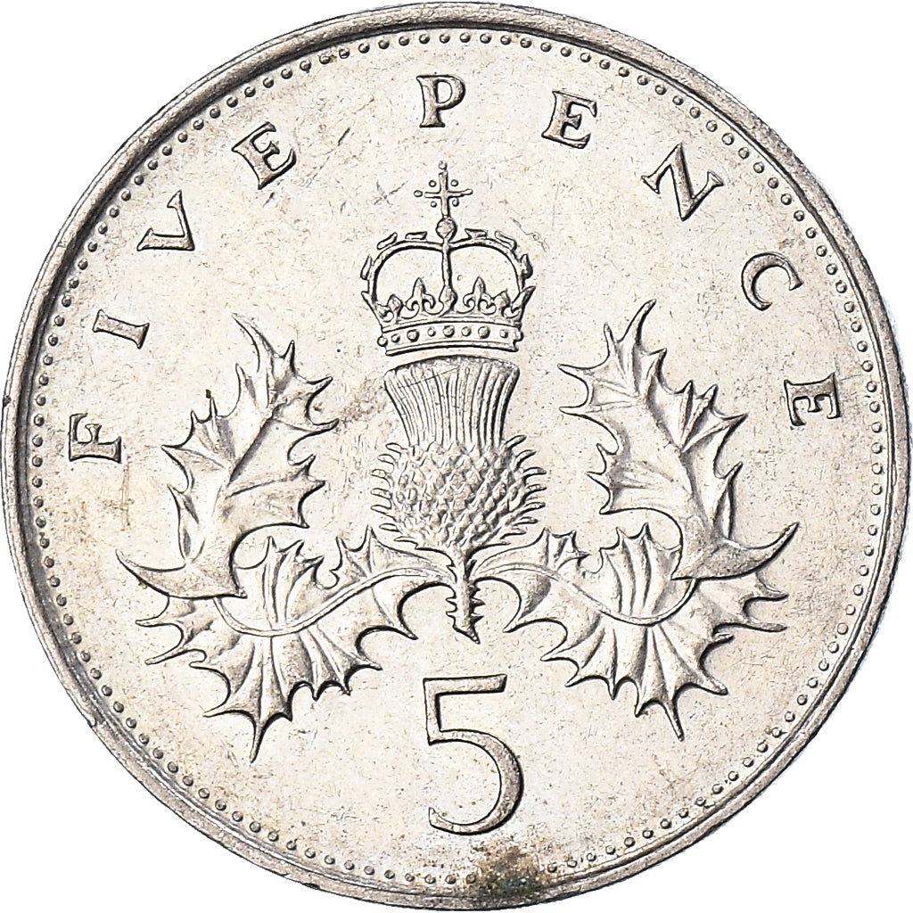 Moneda, Gran Bretaña, 5 Pence, 1989