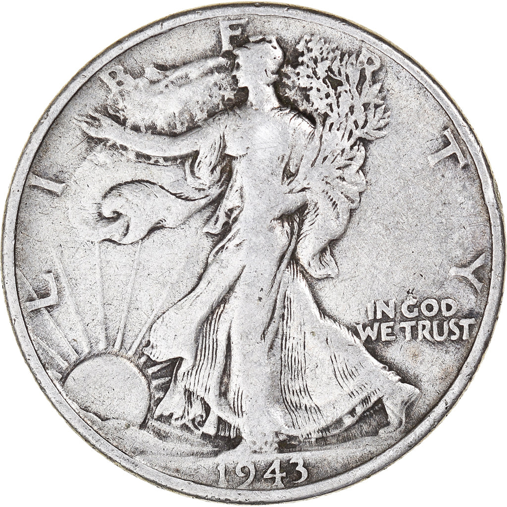 Münze, Vereinigte Staaten, Half Dollar, 1943, Philadelphia, S+, Silber, KM:142