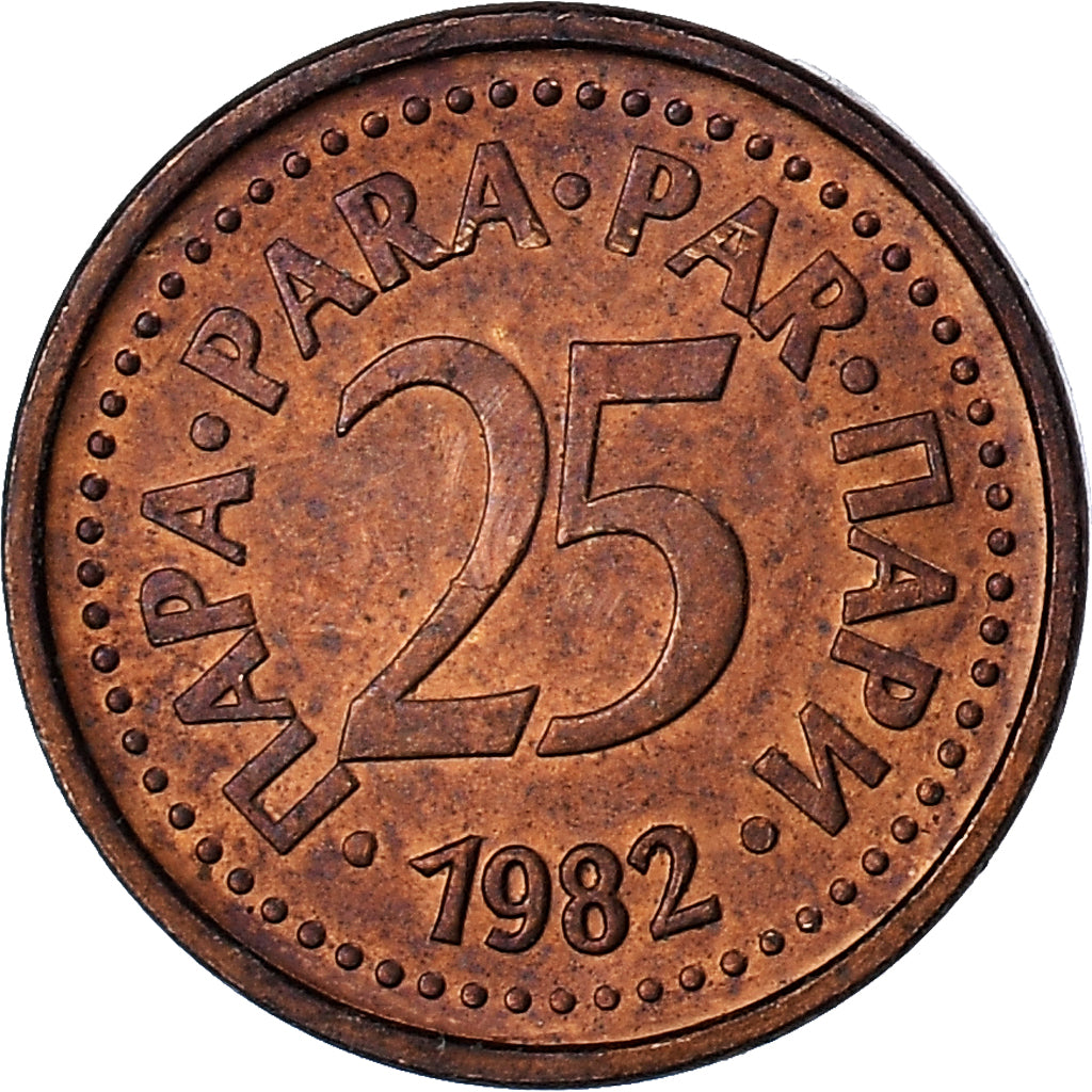 Münze, Jugoslawien, 25 Para, 1982