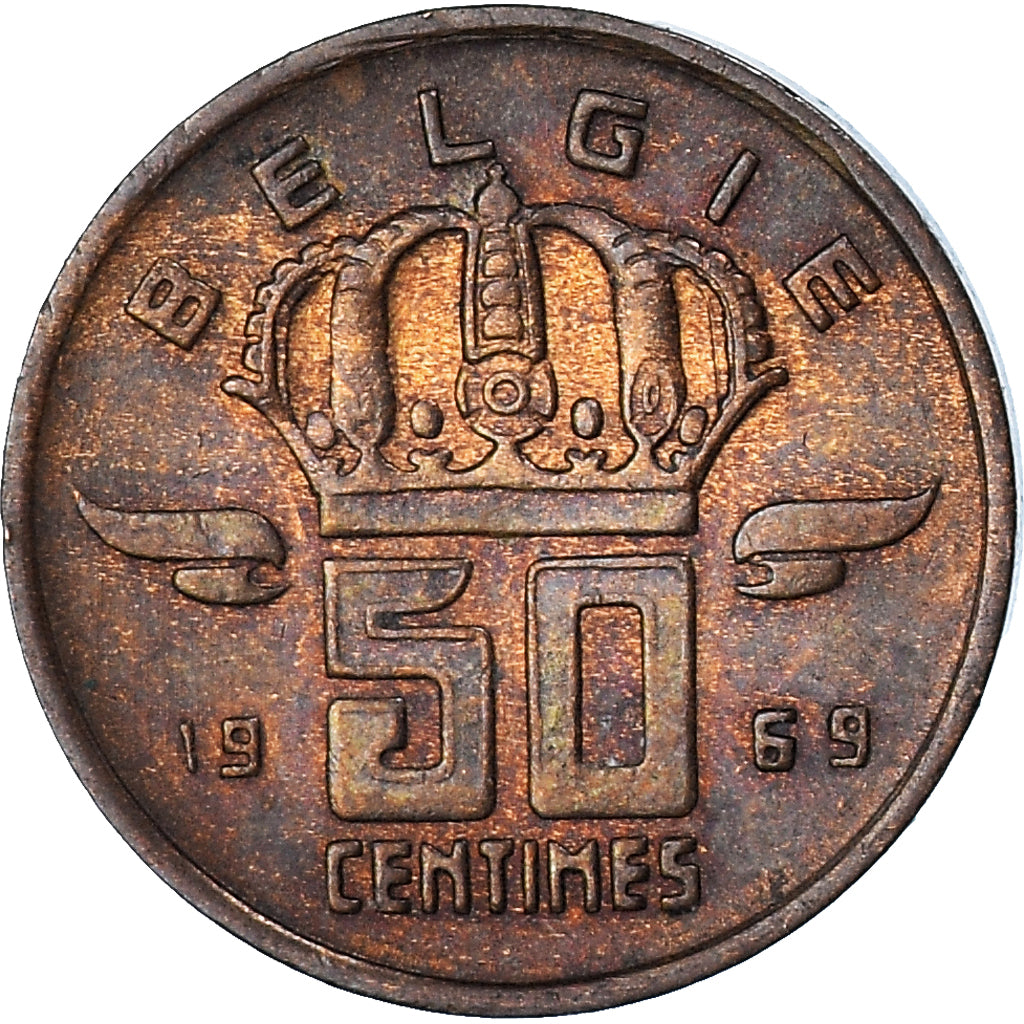 Monnaie, Belgique, 50 Centimes, 1969
