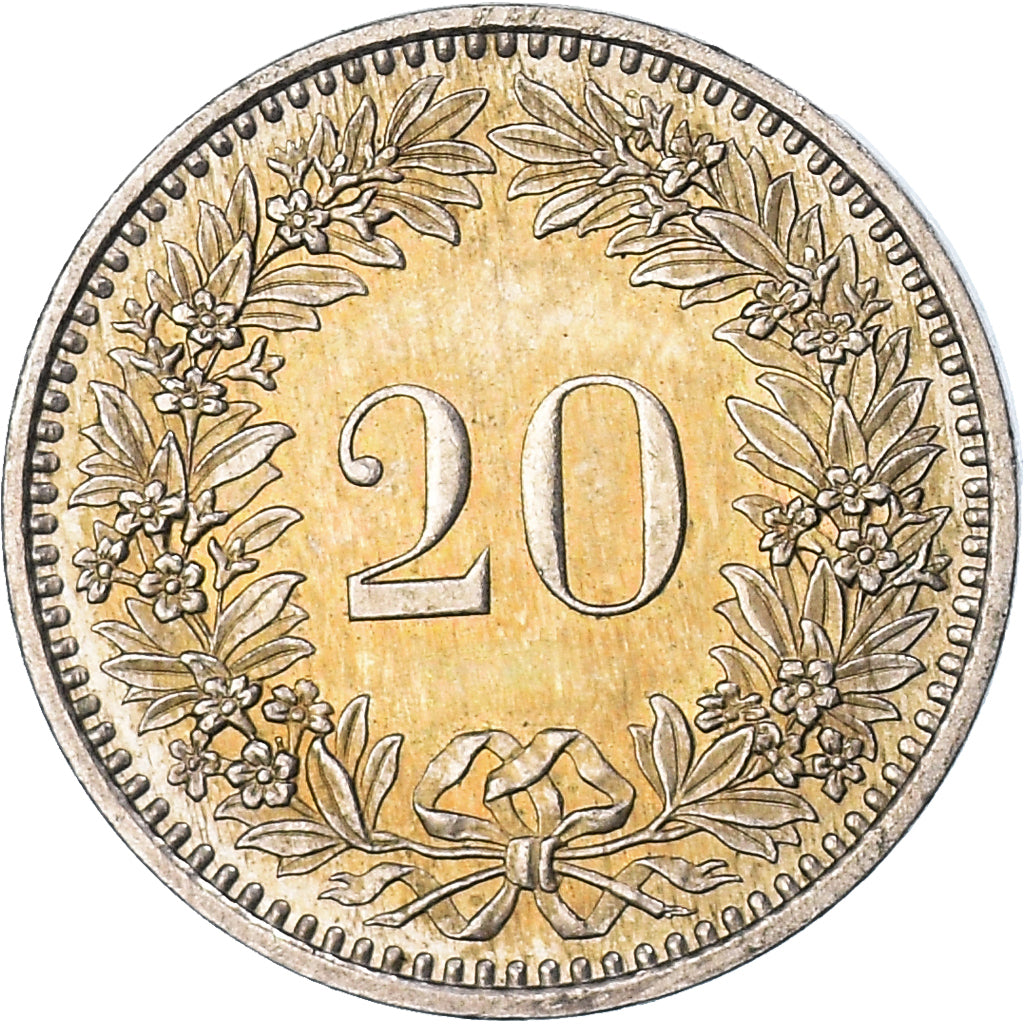 Monnaie, Suisse, 20 Rappen, 1984