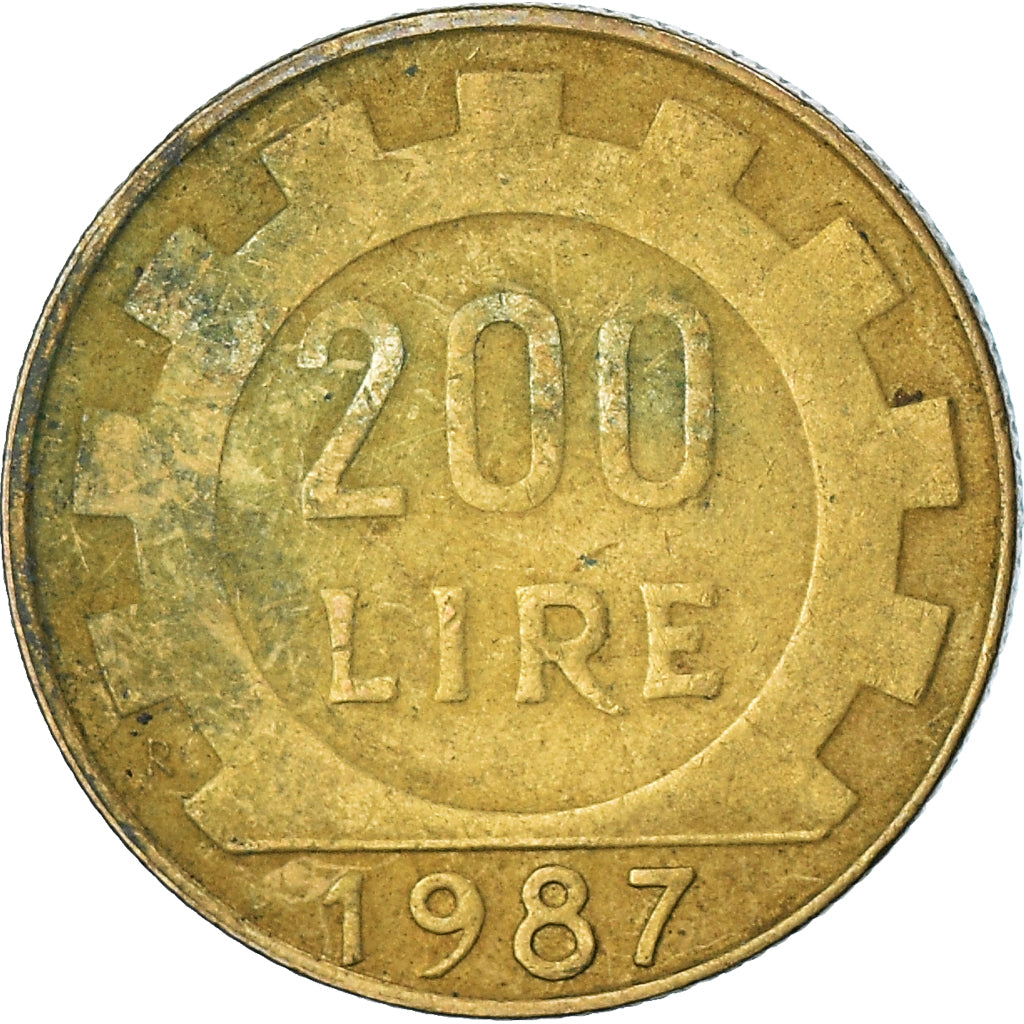 Moneda, Italia, 200 Lire, 1987