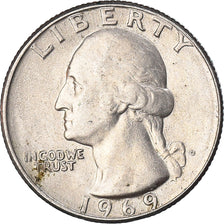 Coin, United States, Quarter, 1969