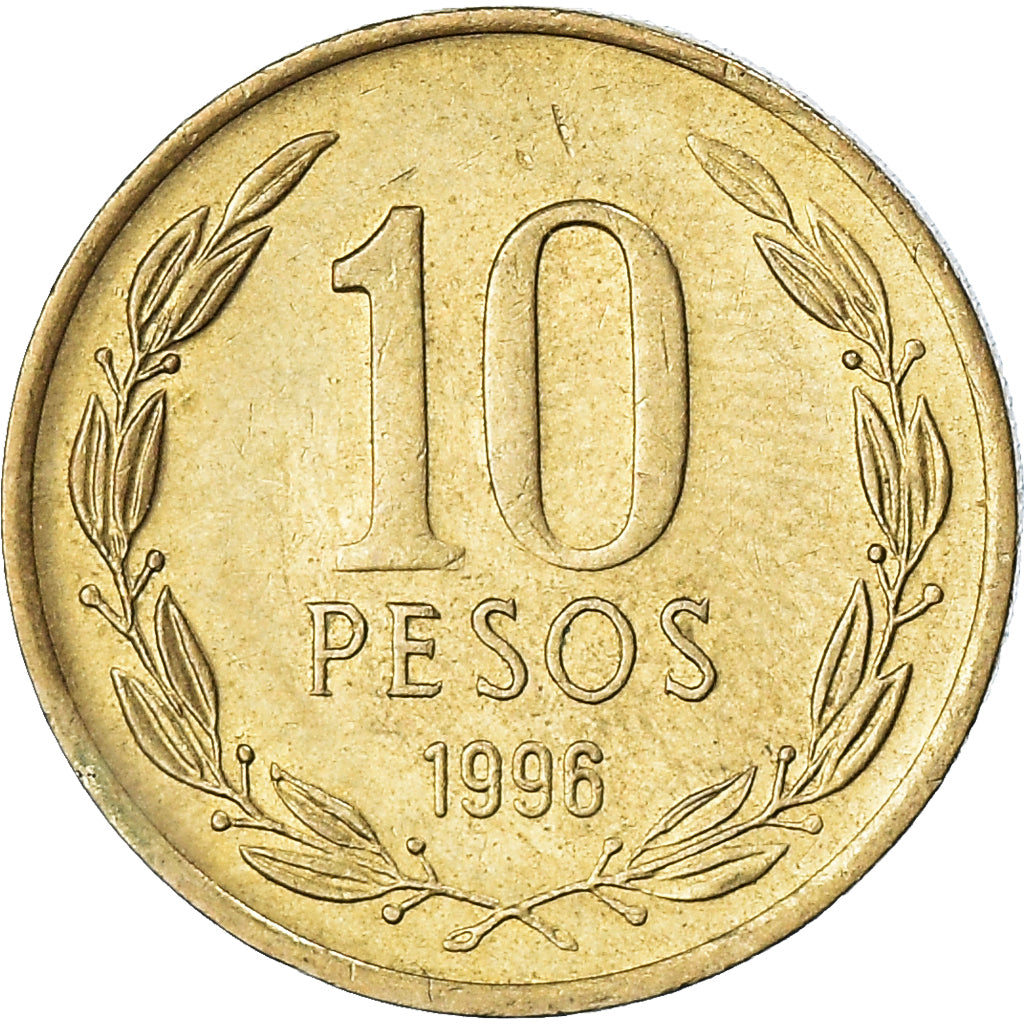 Coin, Chile, 10 Pesos, 1996