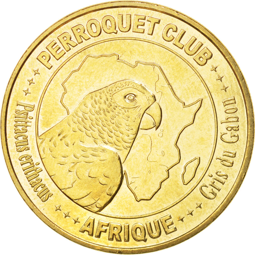 France, Tourist Token, 67/ Perroquet Club, Gris du Gabon, 2008, Monnaie de Paris