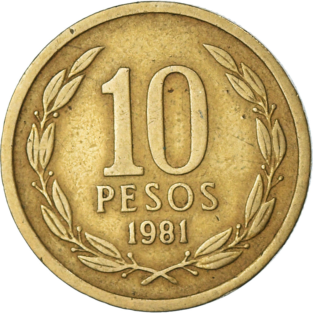 Moneda, Chile, 10 Pesos, 1981