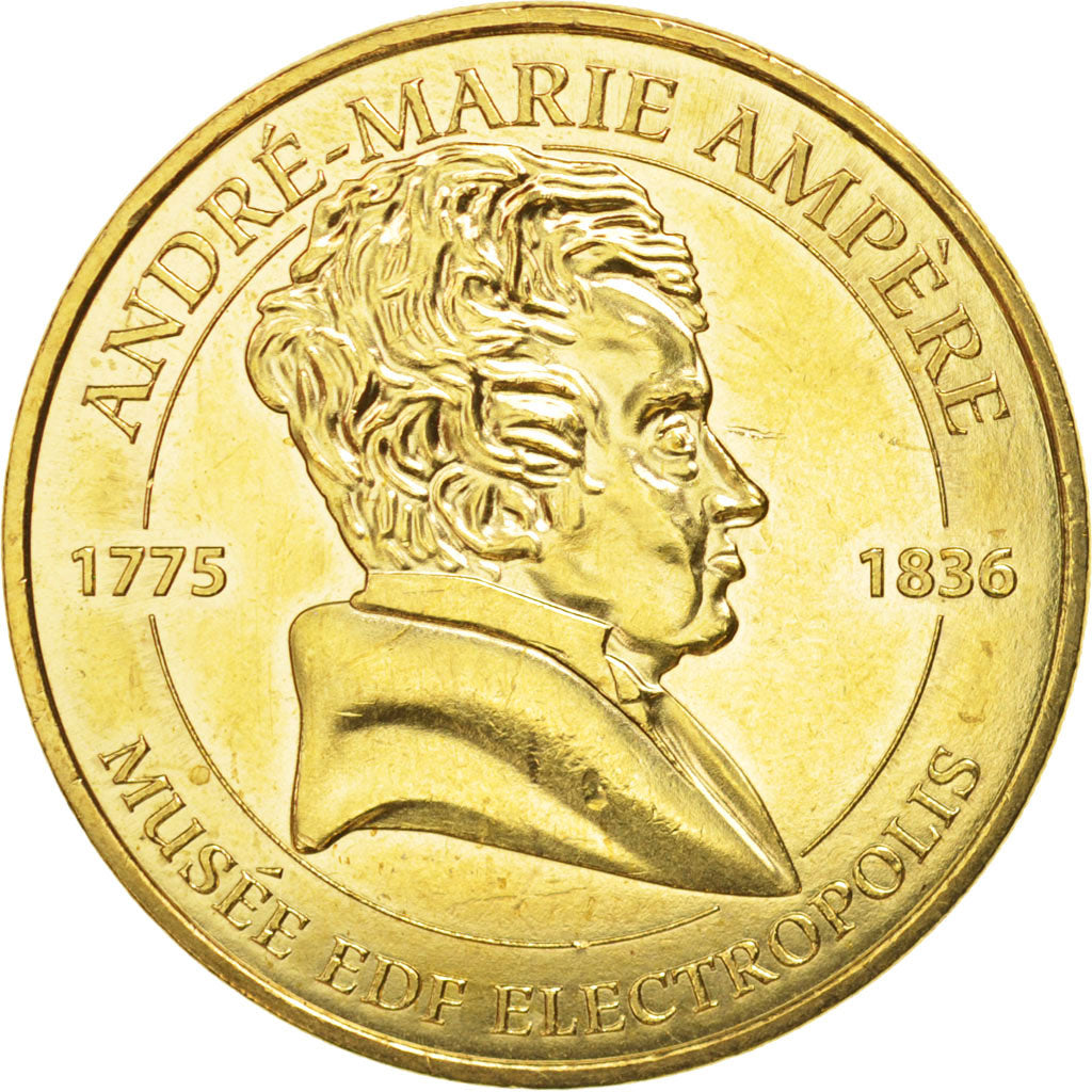 Francia, Token, Tourist Token, 68/ André-Marie Ampère - Musée EDF, 2015, M...