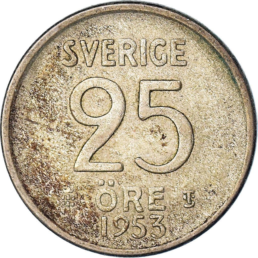 Münze, Schweden, 25 Öre, 1953