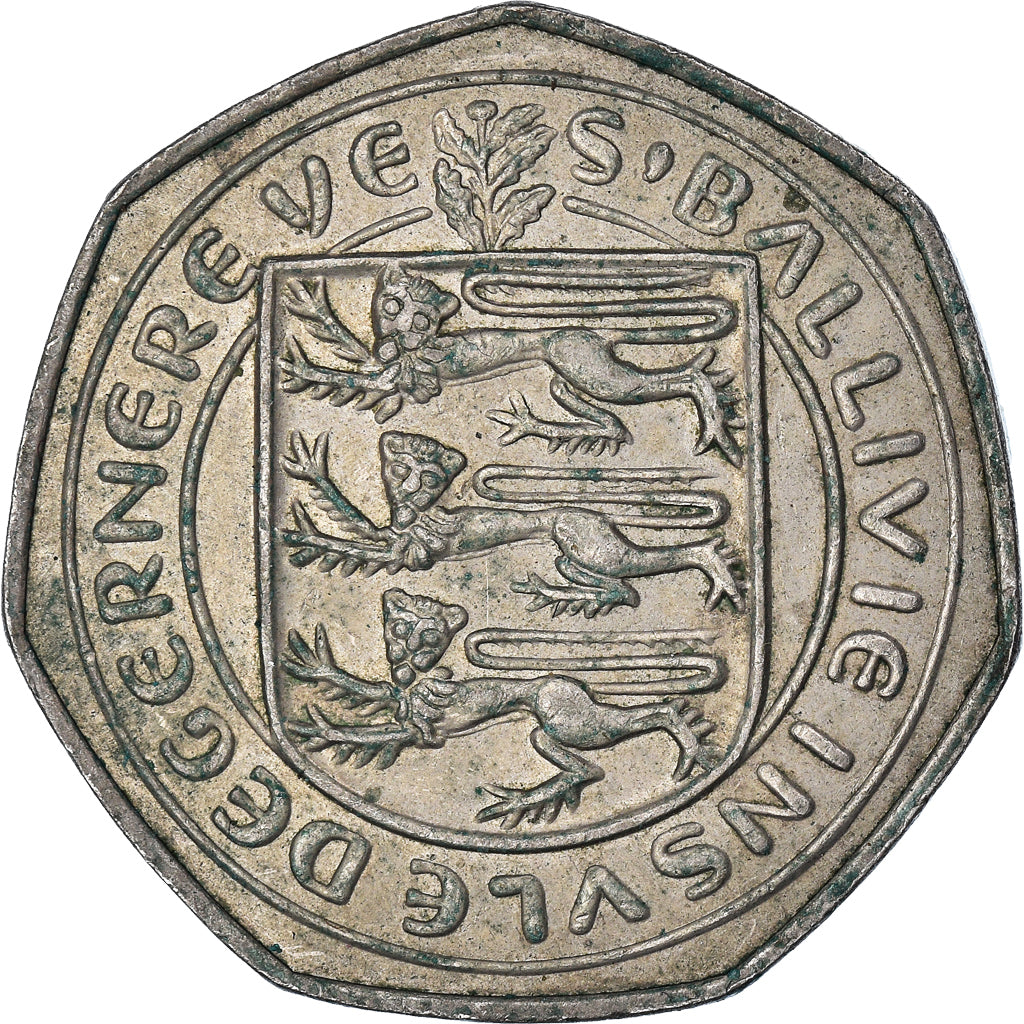 Moneta, Guernsey, 50 New Pence, 1970