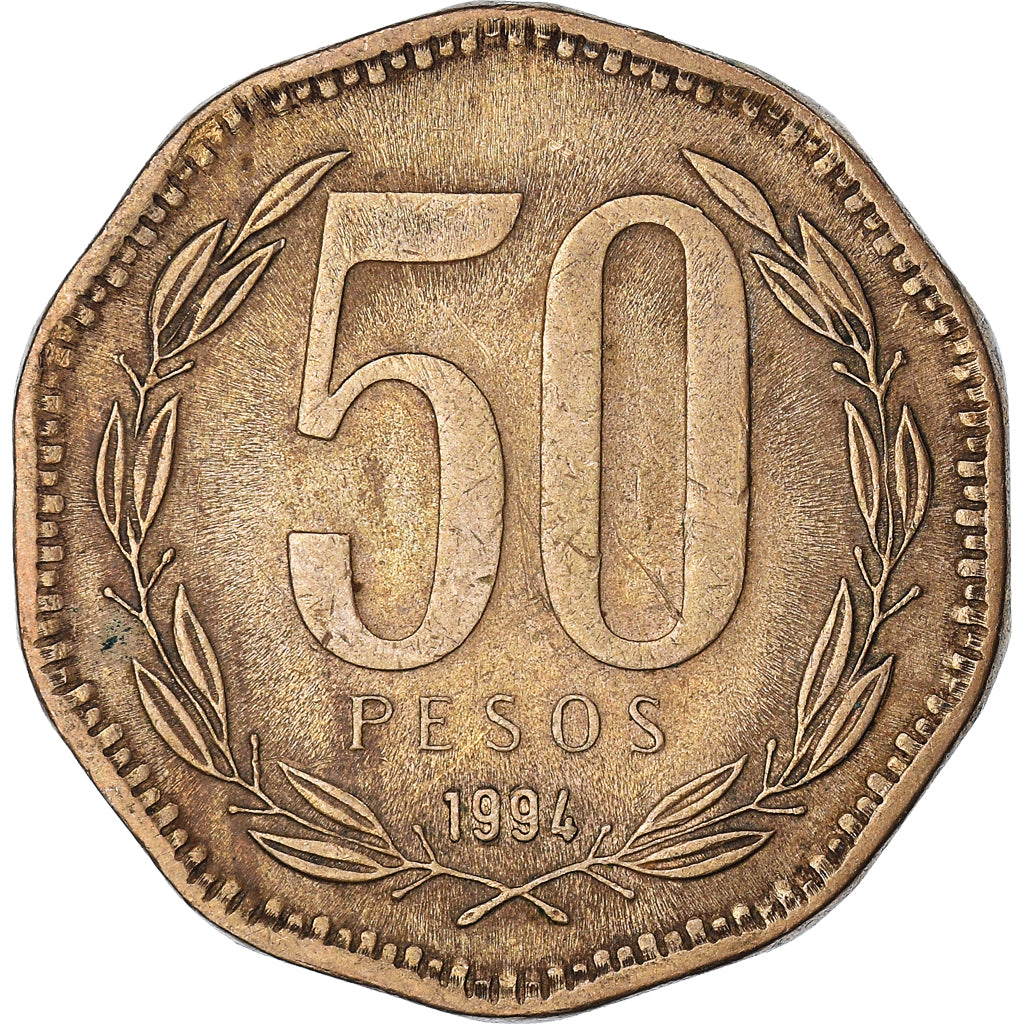 Münze, Chile, 50 Pesos, 1994