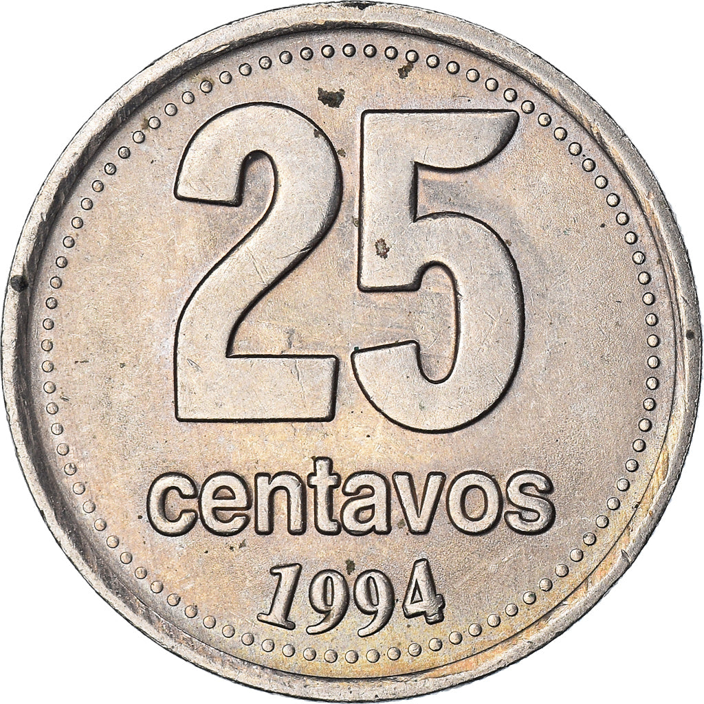 Moeda, Argentina, 25 Centavos, 1994