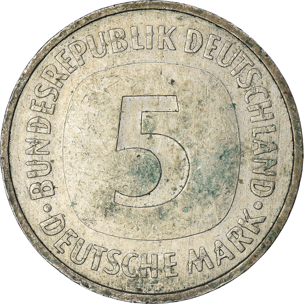 Moneta, GERMANIA - REPUBBLICA FEDERALE, 5 Mark, 1990
