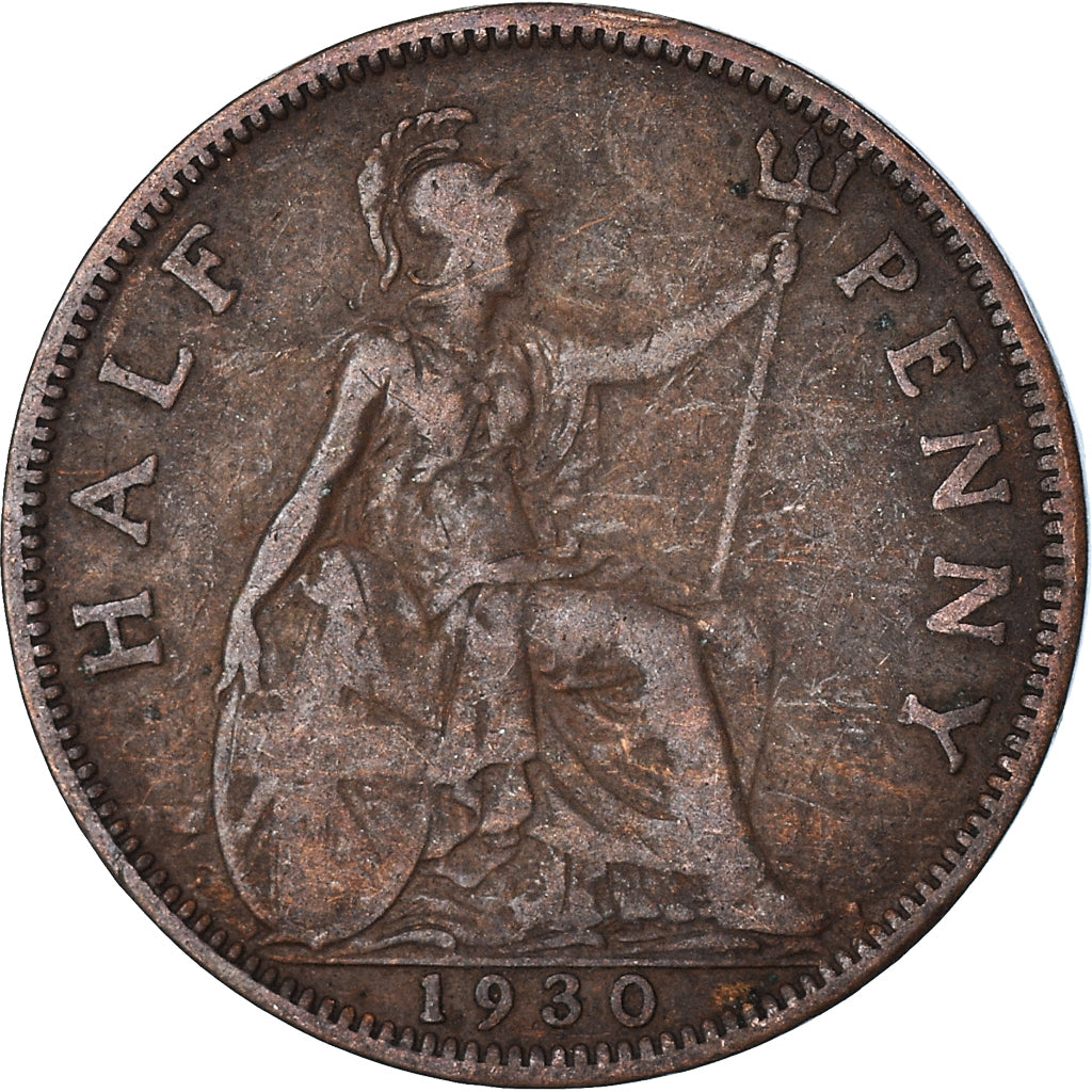 Moeda, Grã-Bretanha, 1/2 Penny, 1930