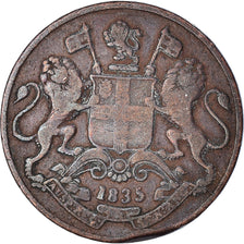 Moneda, INDIA BRITÁNICA, 1/4 Anna, 1835