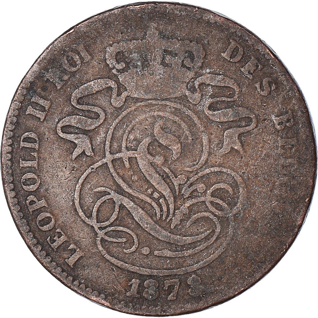 Moneta, Belgia, 2 Centimes, 1873