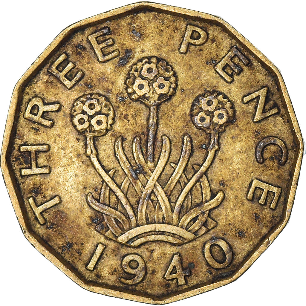 Moeda, Grã-Bretanha, 3 Pence, 1940