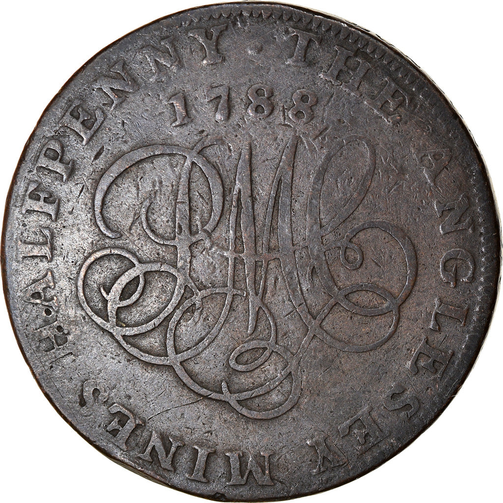 Coin, Great Britain, Wales, Halfpenny Token, 1788, Anglesey, VF(20-25), Copper