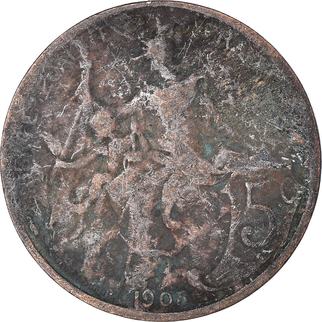 Coin, France, 5 Centimes, 1905