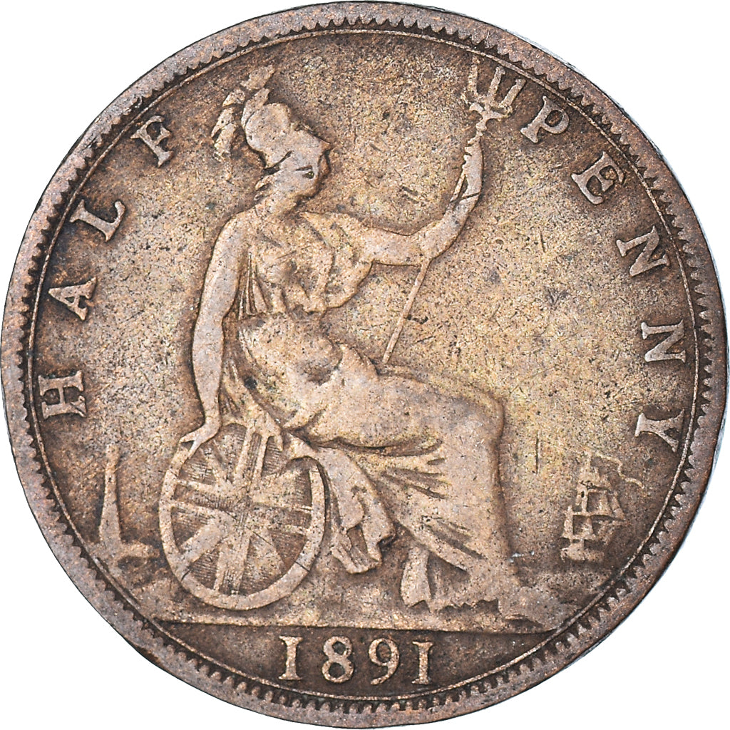 Coin, Great Britain, 1/2 Penny, 1891