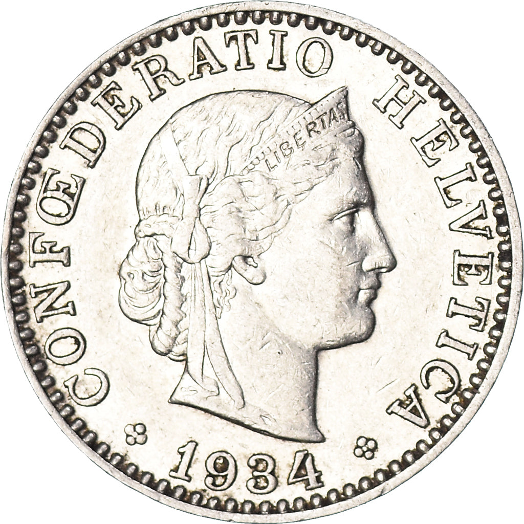 Coin, Switzerland, 20 Rappen, 1934