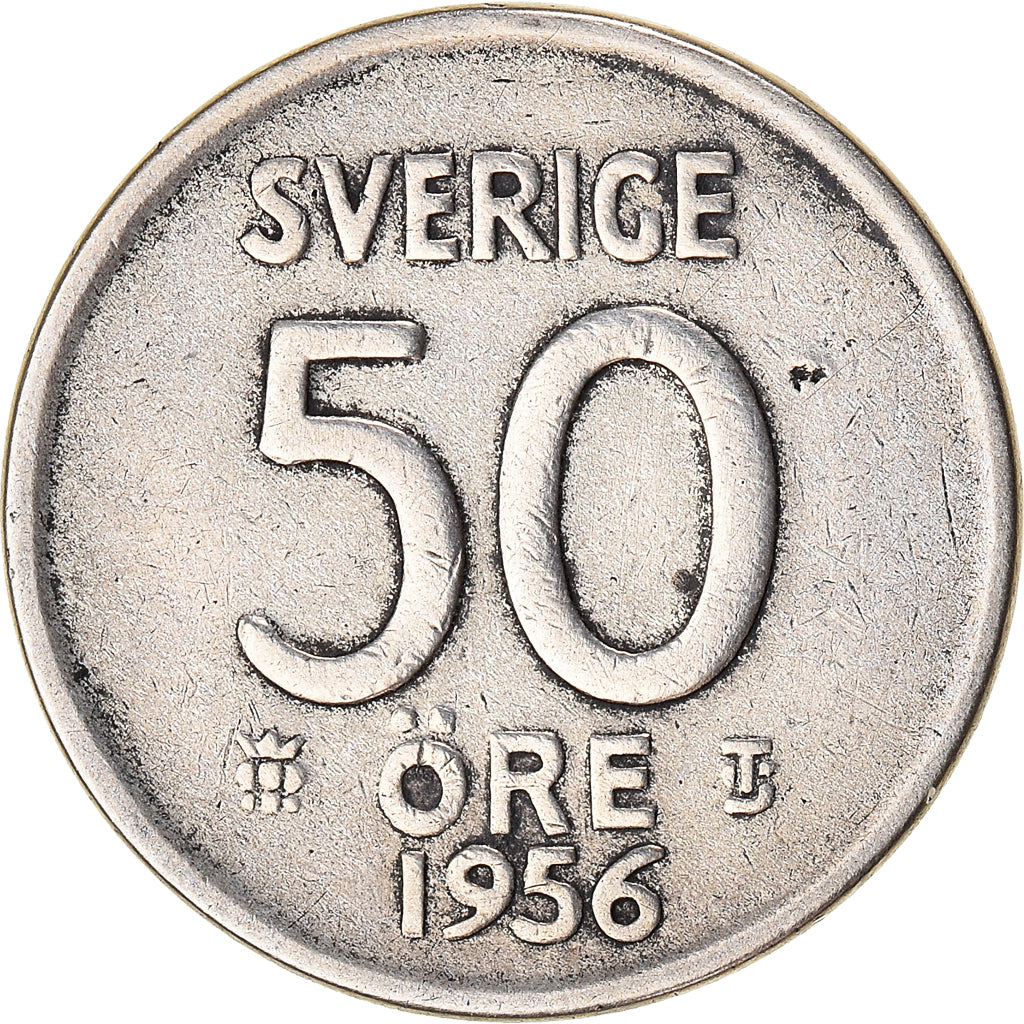 Münze, Schweden, 50 Öre, 1956