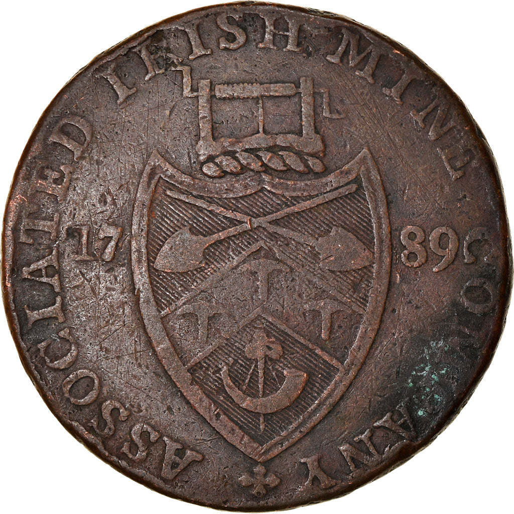 Münze, Ireland, Wicklow, Halfpenny Token, 1789, Cronebane, S, Kupfer