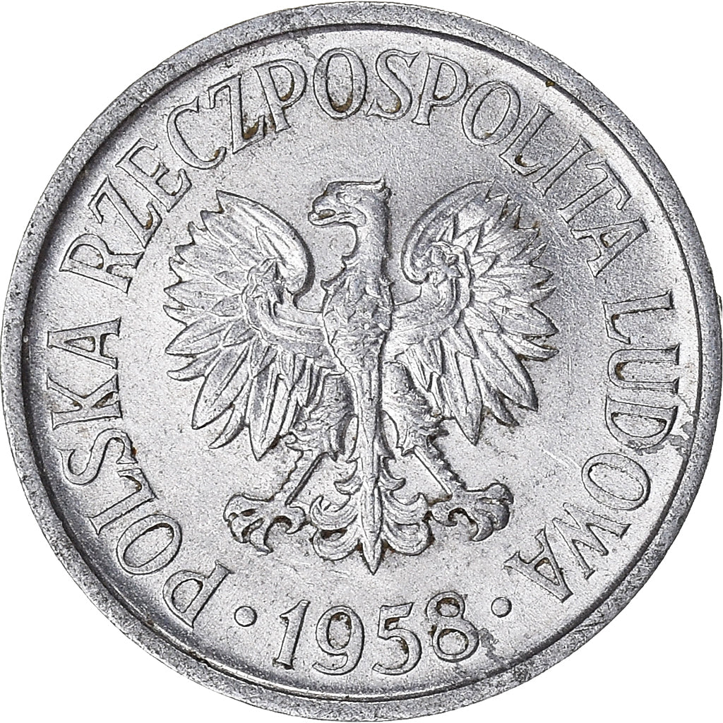 Coin, Poland, 5 Groszy, 1958