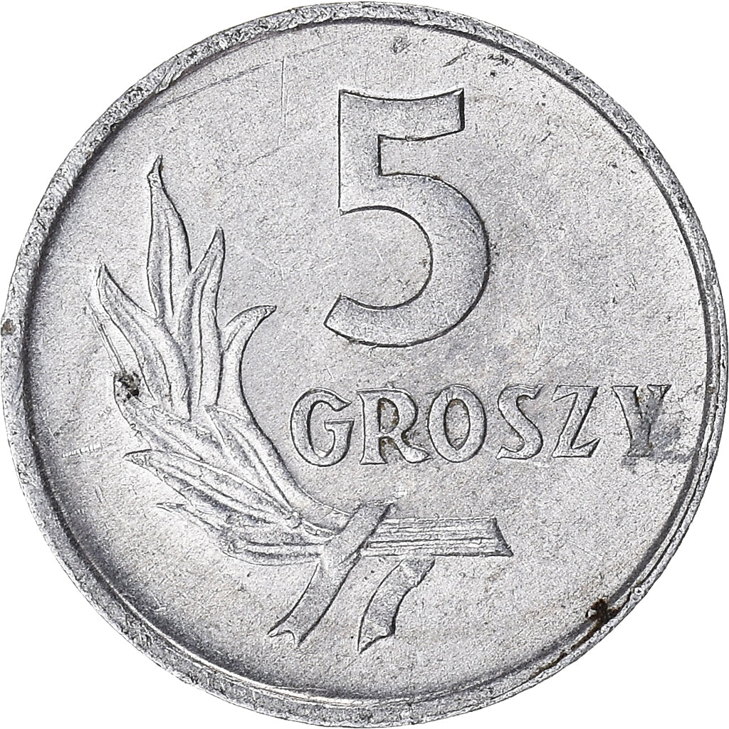 Coin, Poland, 5 Groszy, 1958