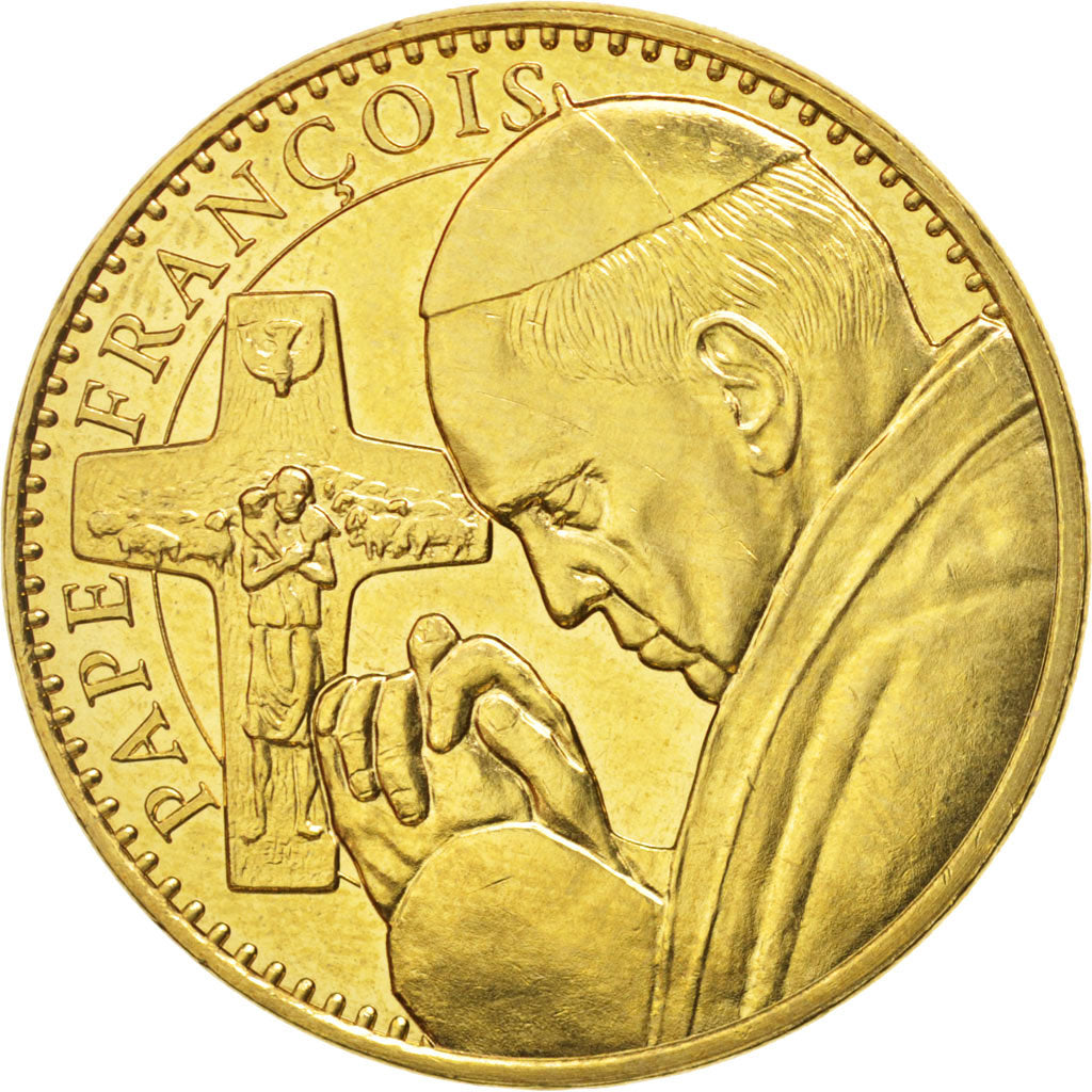 France, Tourist Token, 75/ Paris - Pape François, 2014, Monnaie de Paris