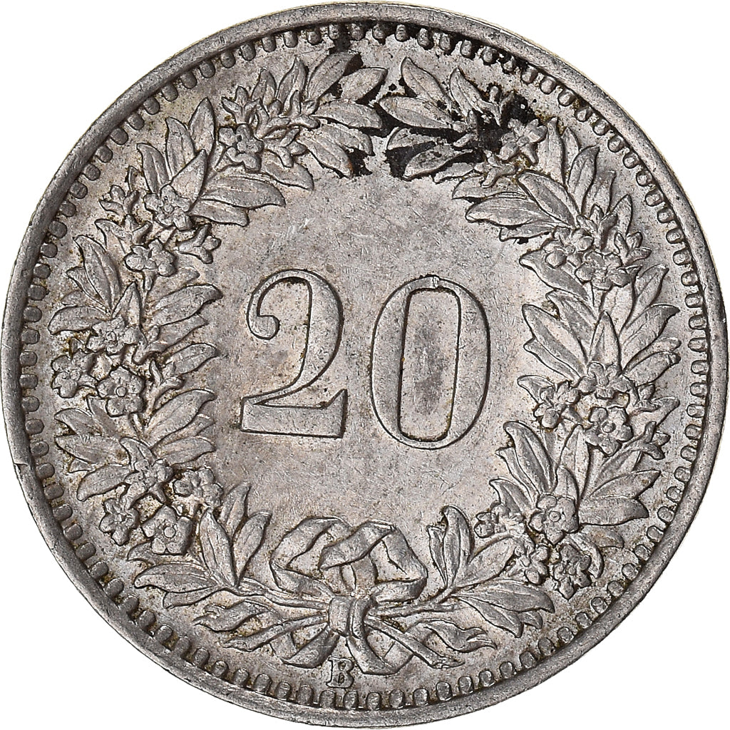 Monnaie, Suisse, 20 Rappen, 1962