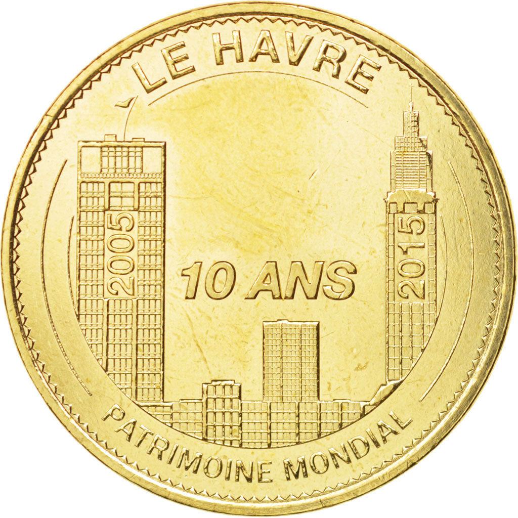 Francia, Token, Tourist Token, 76/ Patrimoine Mondial - Le Havre, 2015, Monnaie