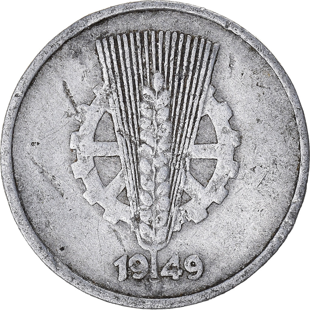 Moeda, ALEMANHA - REPÚBLICA DEMOCRÁTICA, 10 Pfennig, 1949