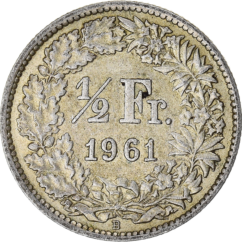 Coin, Switzerland, 1/2 Franc, 1961